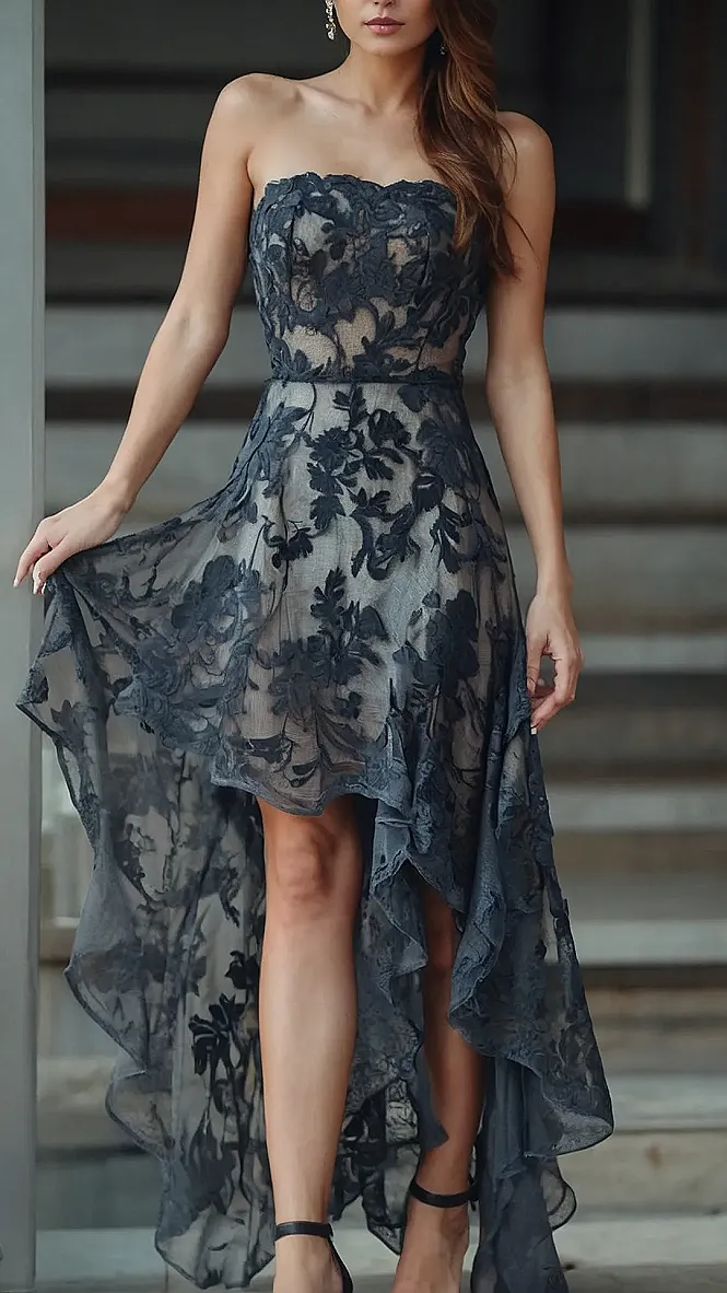 Floral Maxi Dress:  High-Low Drama Queen