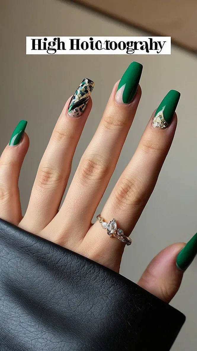 Glam Christmas Nails