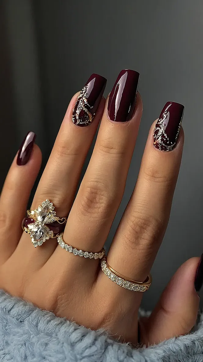 Burgundy Pop: Nail Statement
