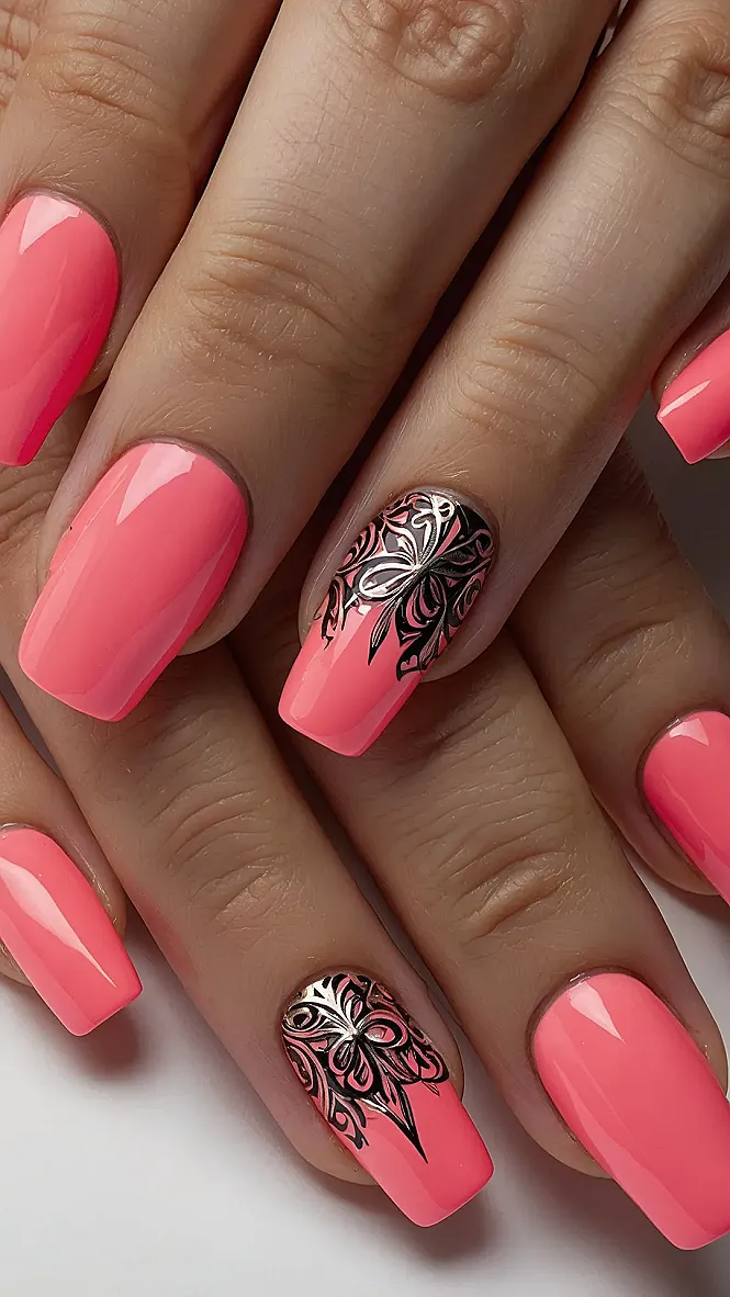 Pink Nail Summer Vibe