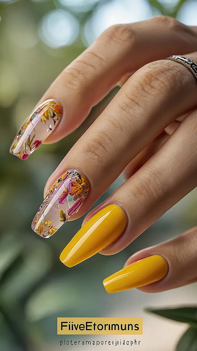 Bright Blooms Manicure