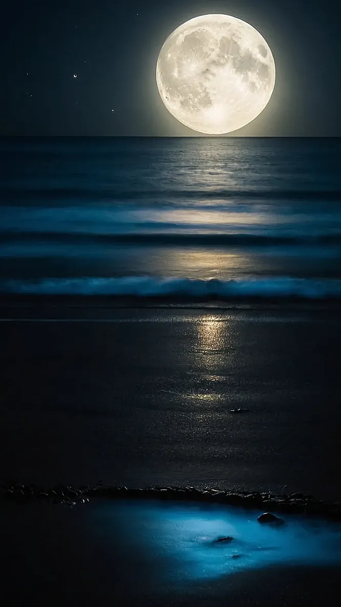 Ocean's Lunar Glow