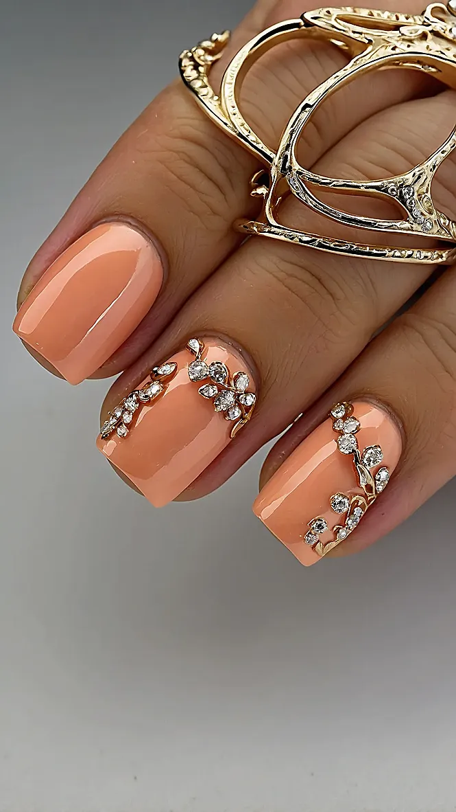 Peach Sparkle Style