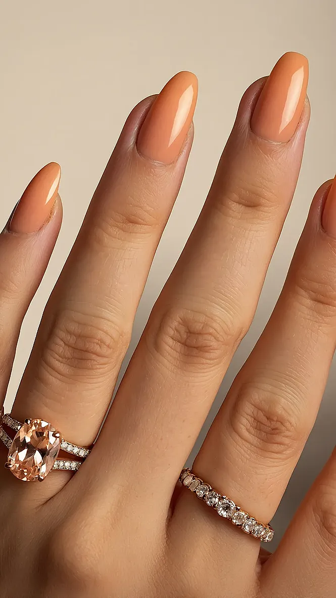 Velvet Peach Nails