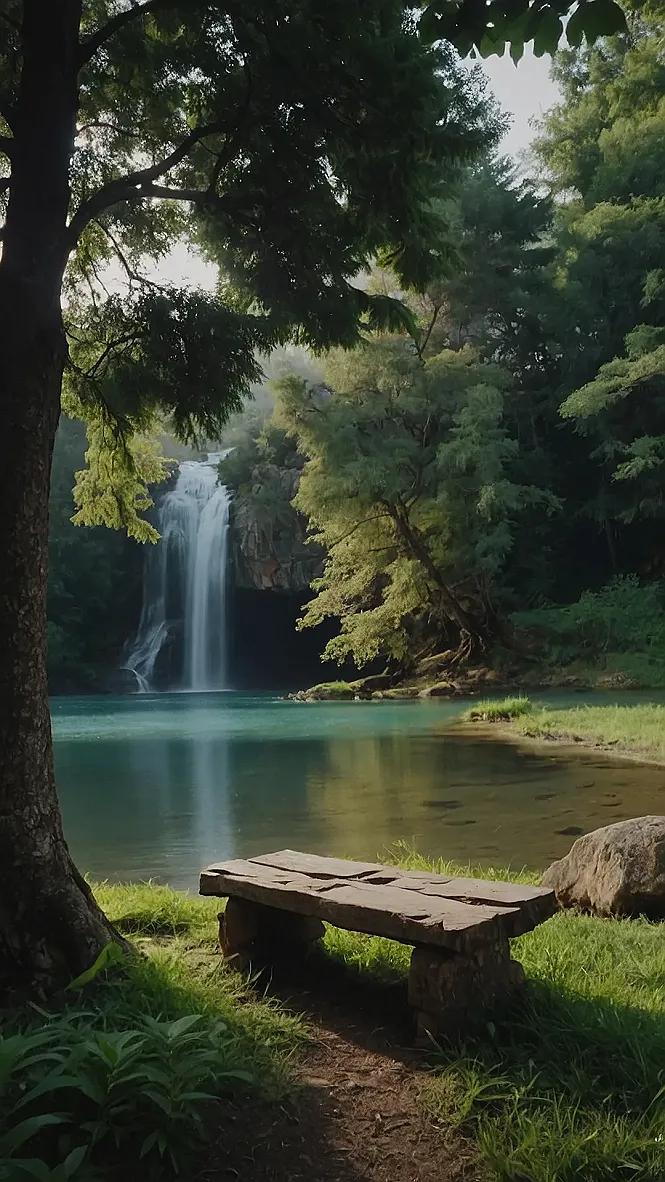 Restful Waterfalls Embracing Nature's Beauty