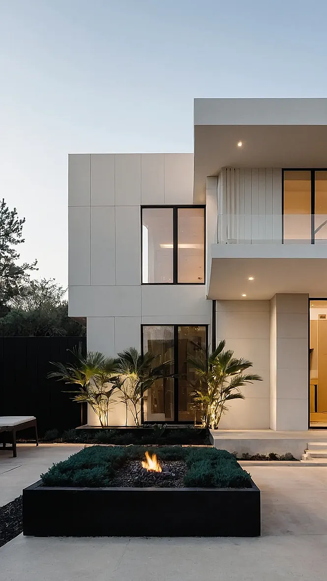 Minimalist Haven: Where Less is More (and the Fire Pit is Always Lit!)