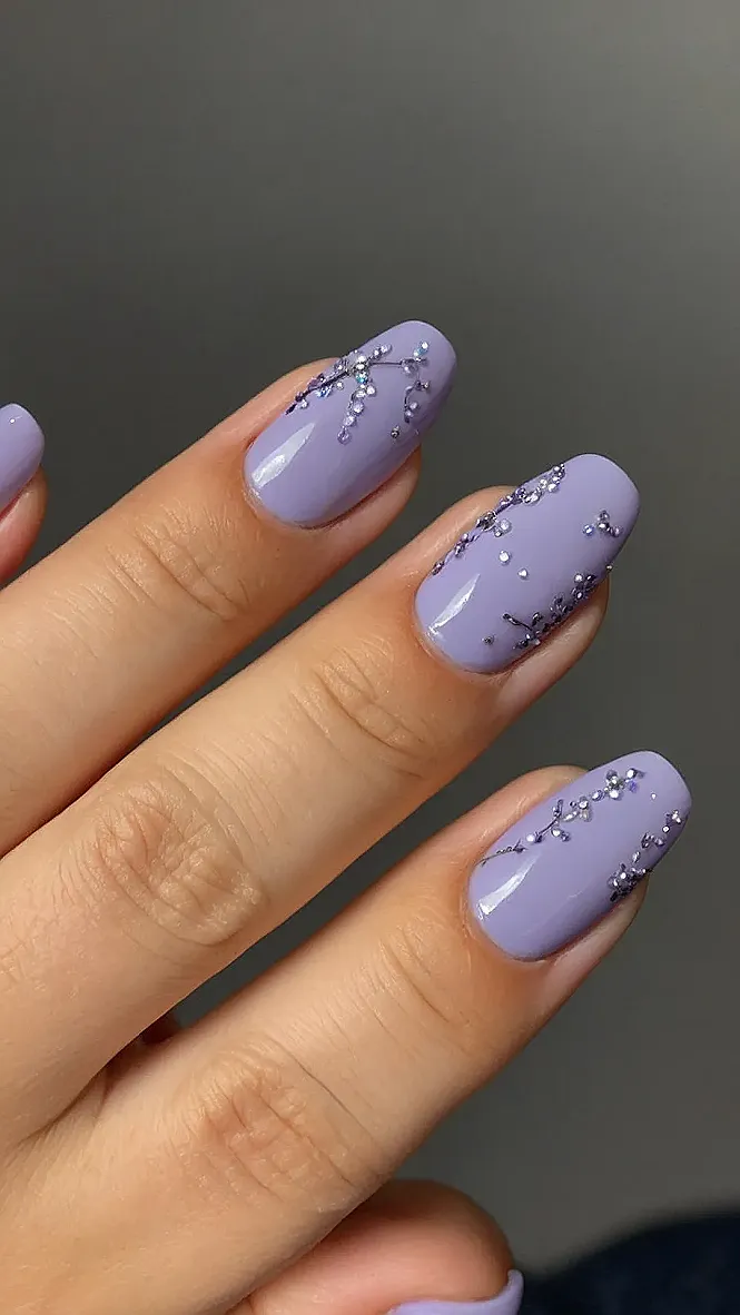 Cosmic Lavender Nails