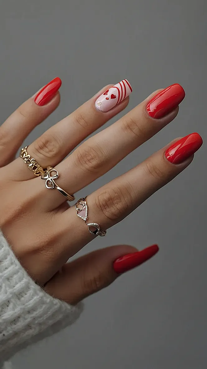 Valentine's Kiss Nails