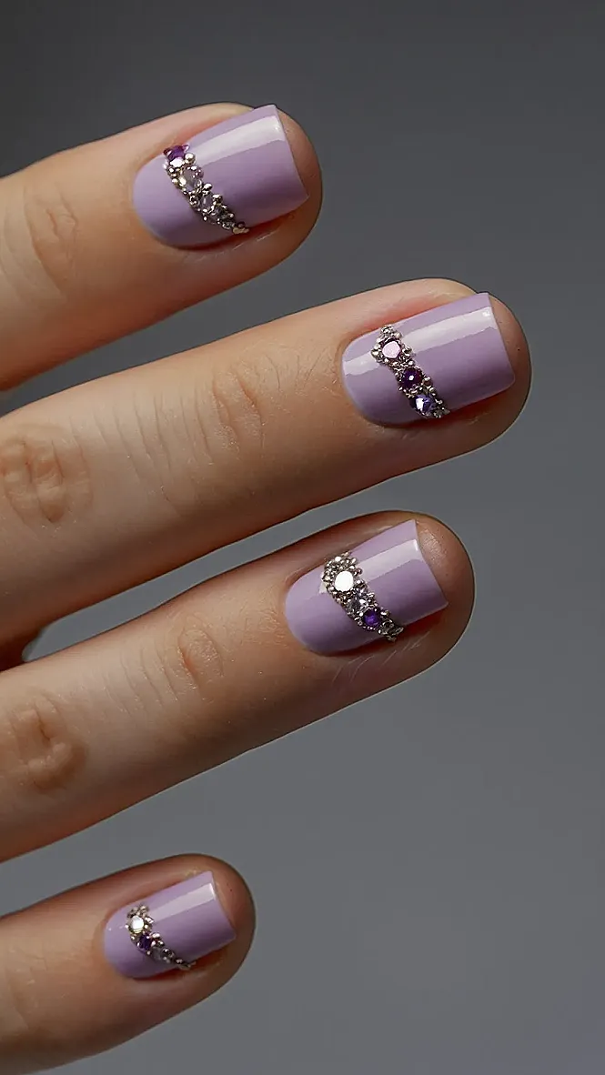 Starry Lavender Manicure