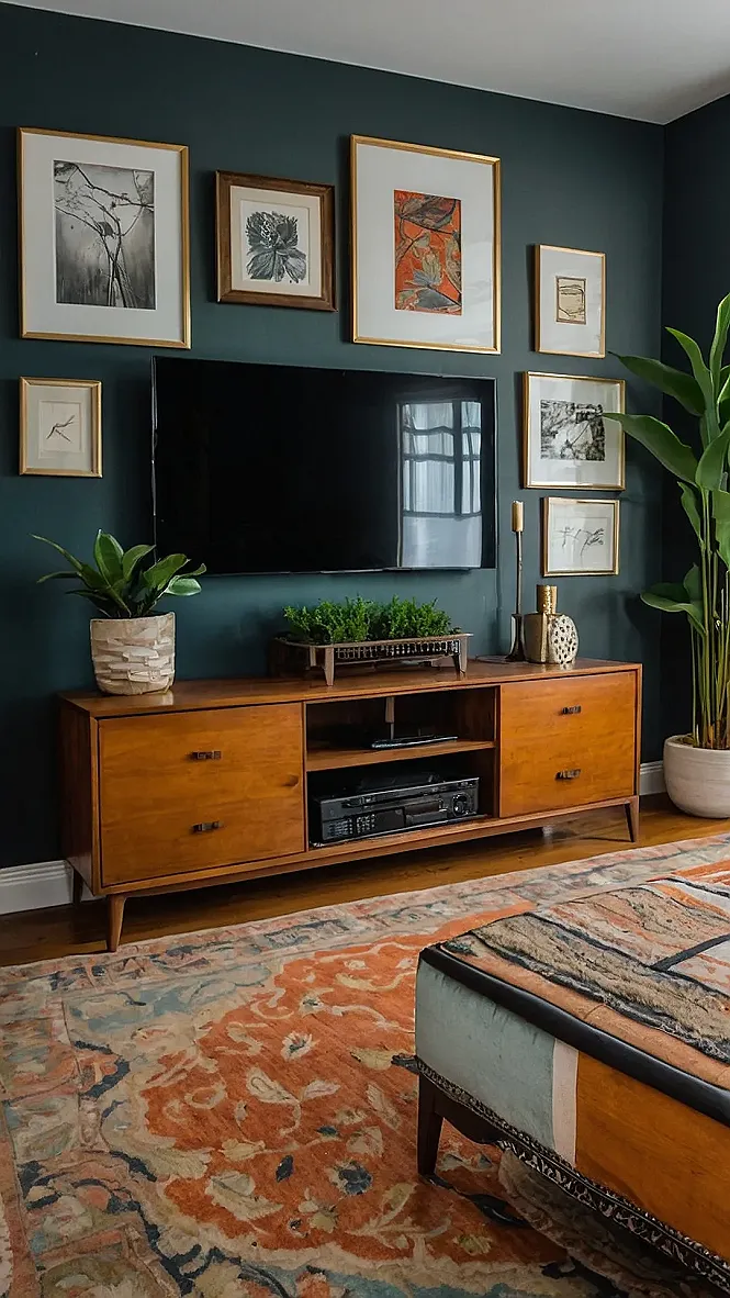 Verdant Walls & Luxe Leathers