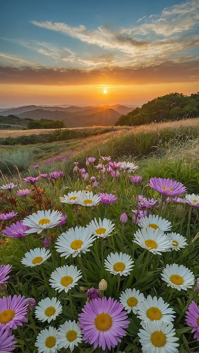 Golden Hour Daisies