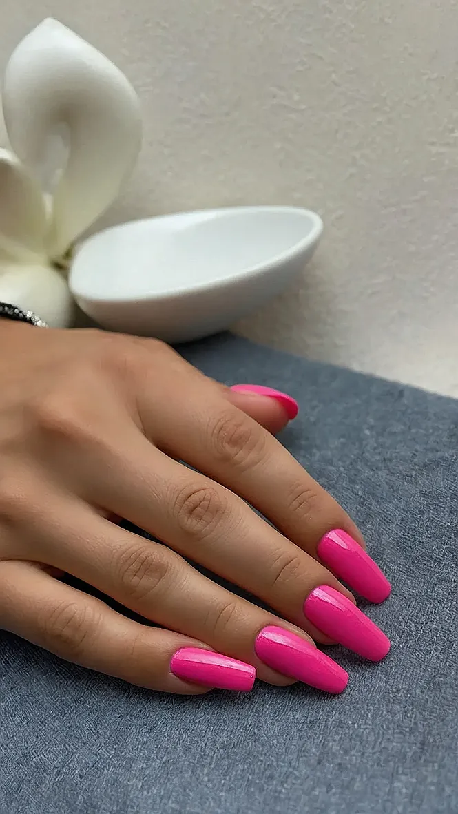 Pink Power Nails