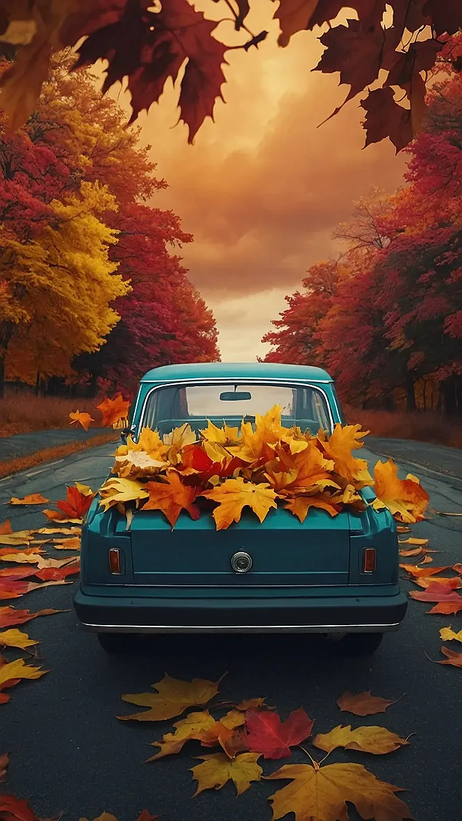 Autumn's Colorful Carpet: