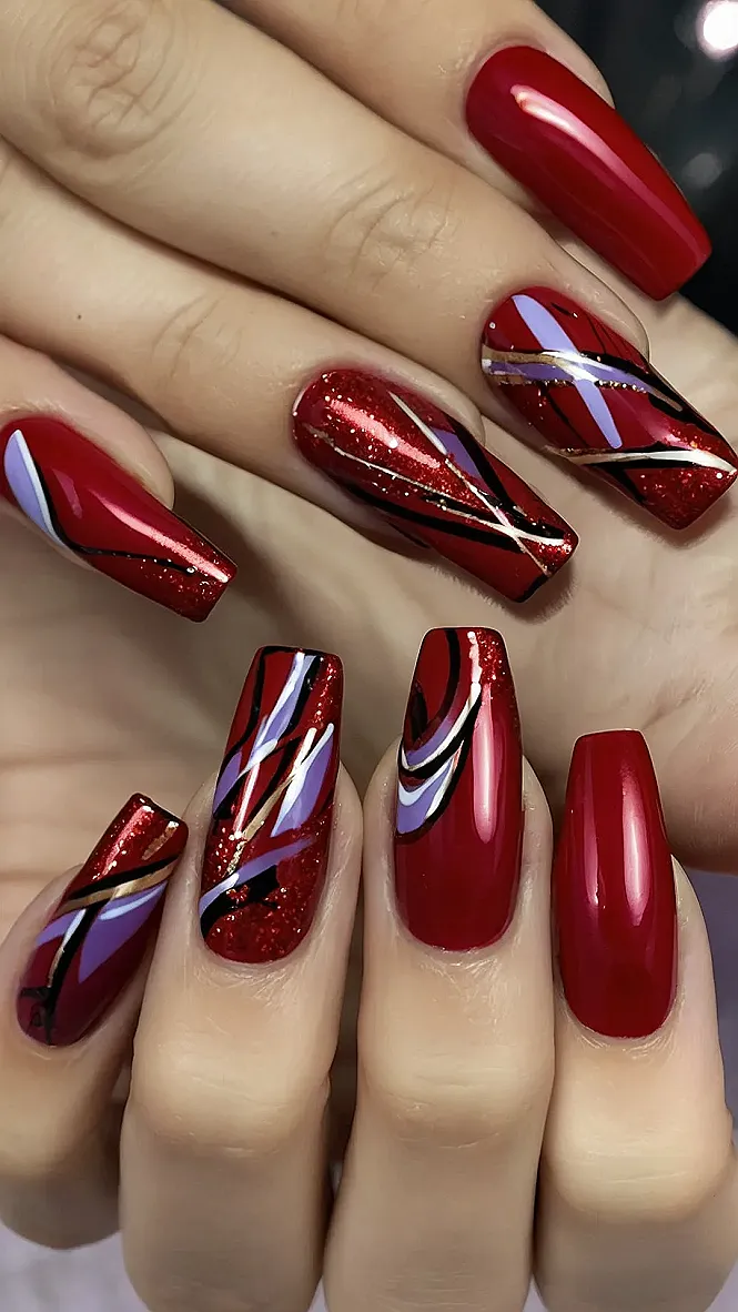 Lit Holiday Nails