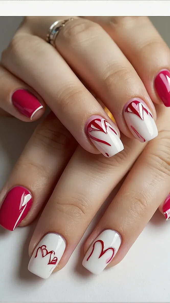 Romantic Red Nails