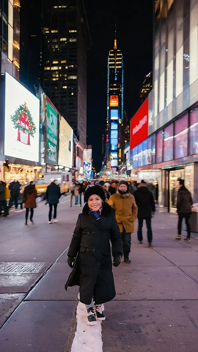 NYC Christmas Vibes:  Snow, Lights & City Dreams