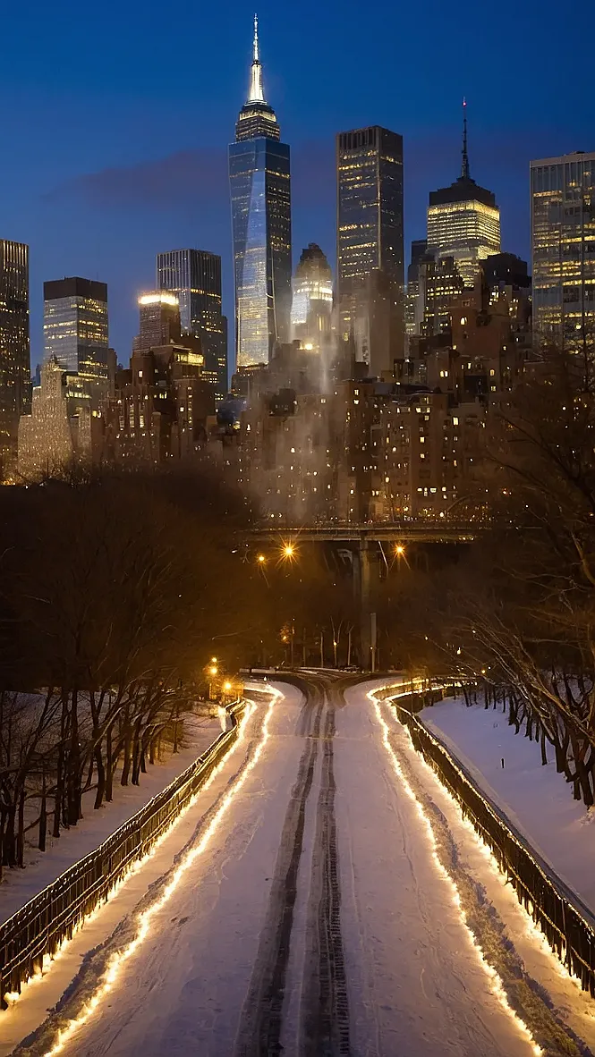 NYC Christmas Lights:  Taxis of Tinsel