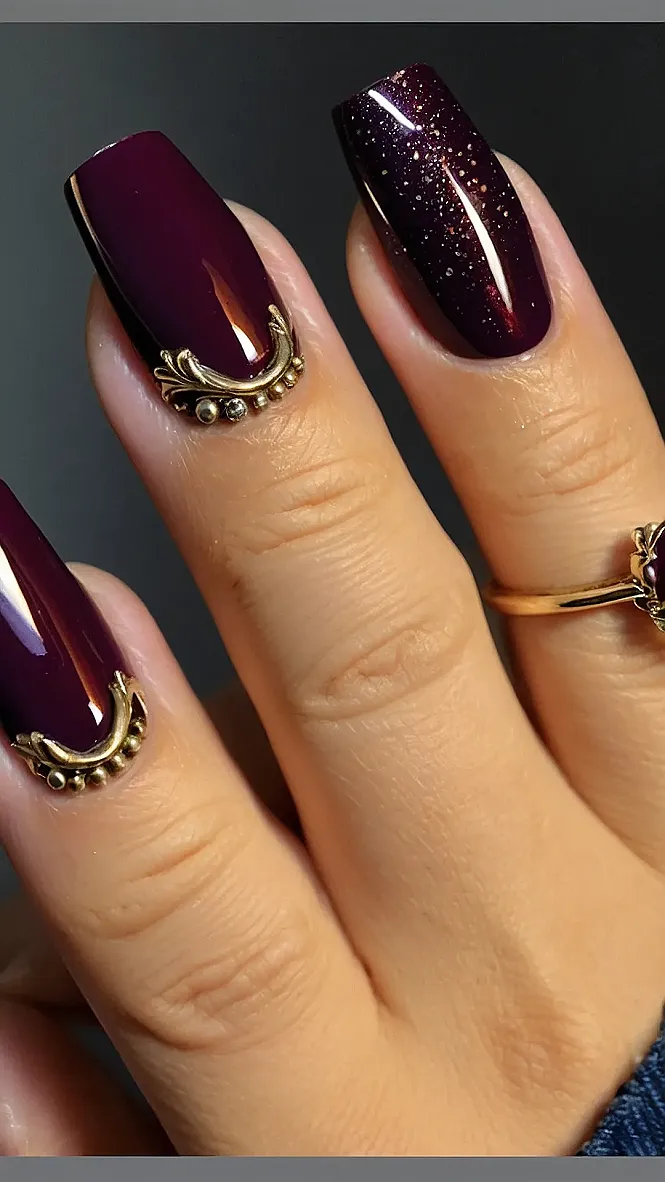 Burgundy Wine Nails