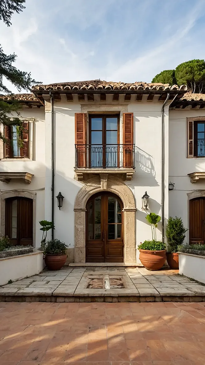 Sunny Italian Courtyard