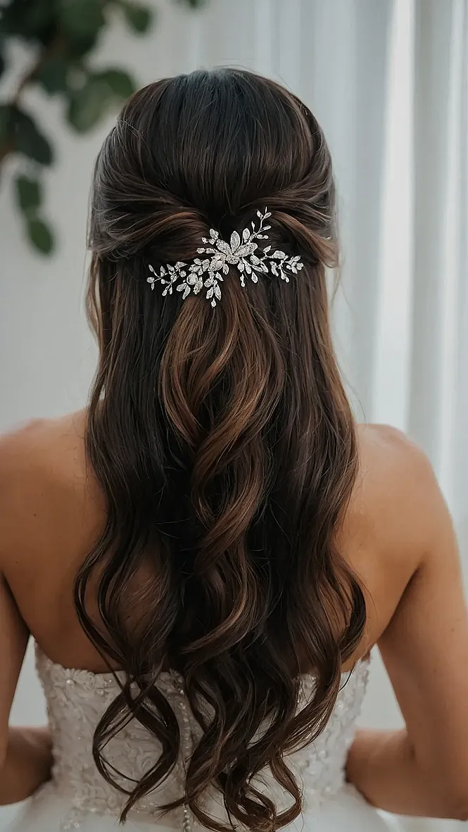 Half Up Half Down Wedding Hairstyles for a Fairytale Look