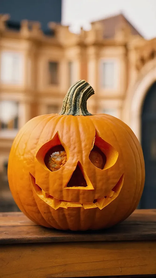This Jack-o'-Lantern Has Got a Big Smile!