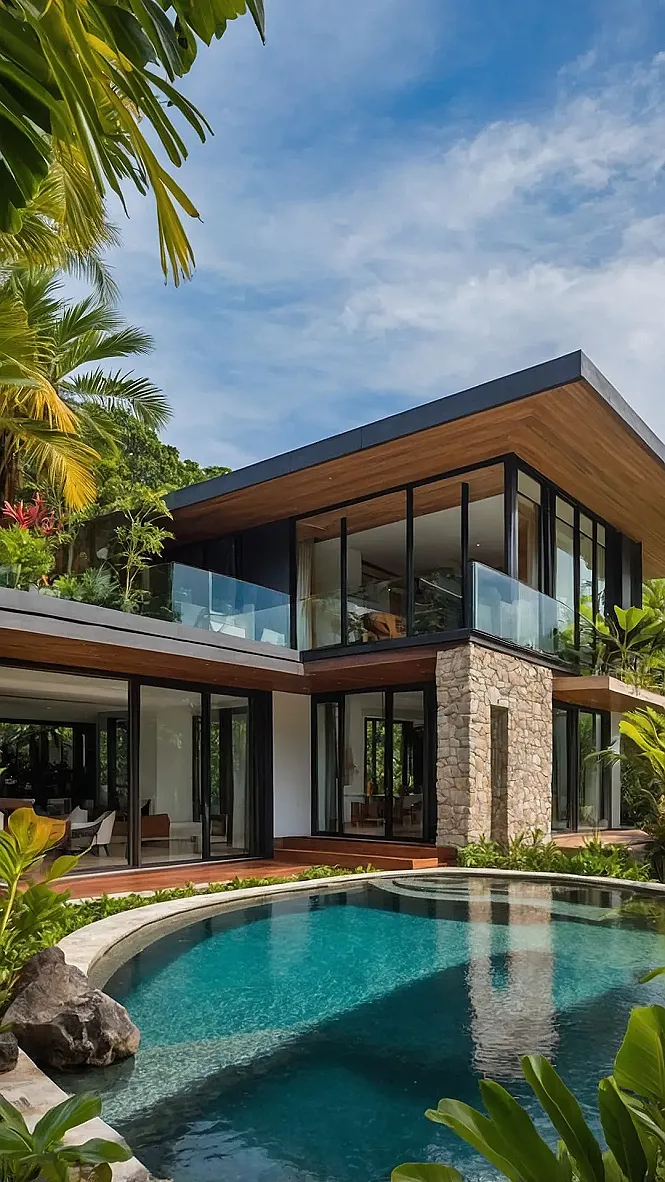 Sleek Poolside Retreat