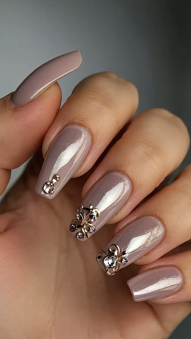 Golden Glam Mani