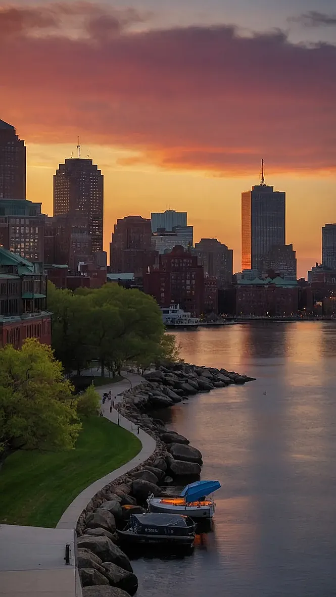 Serene Boston Sunset