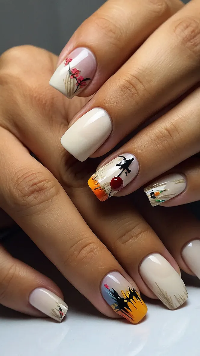 Scarecrow Nails: Fall Fashion for Your Fingers!: