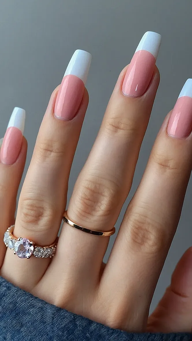 Pink Perfection:  Fall French Tips