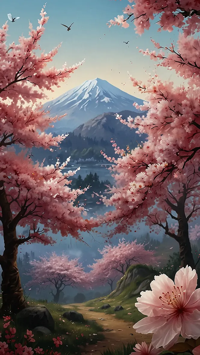 Blossom-Kissed Mountains