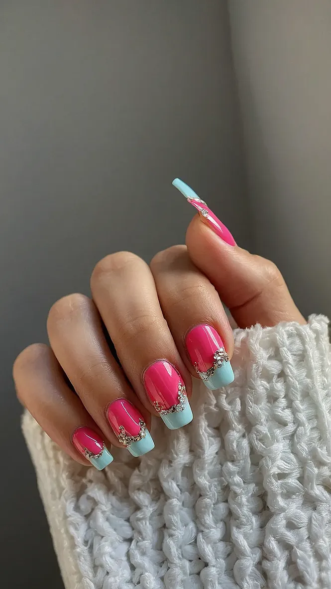 Galactic French Manicure