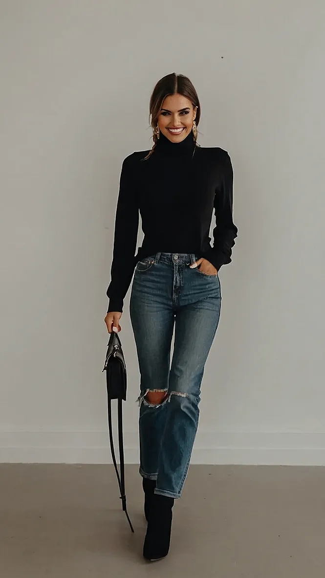 Fall Night Out Outfit:  Cozy and Cool!