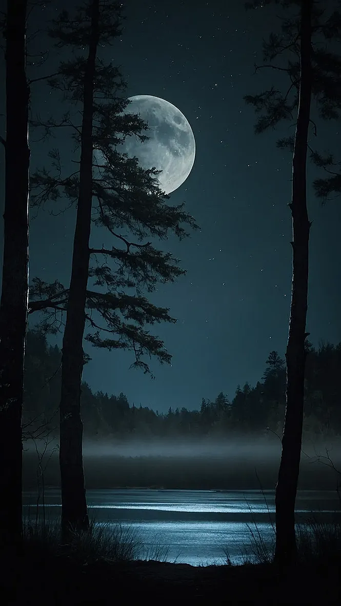 Moonlit Serenity Wallpaper