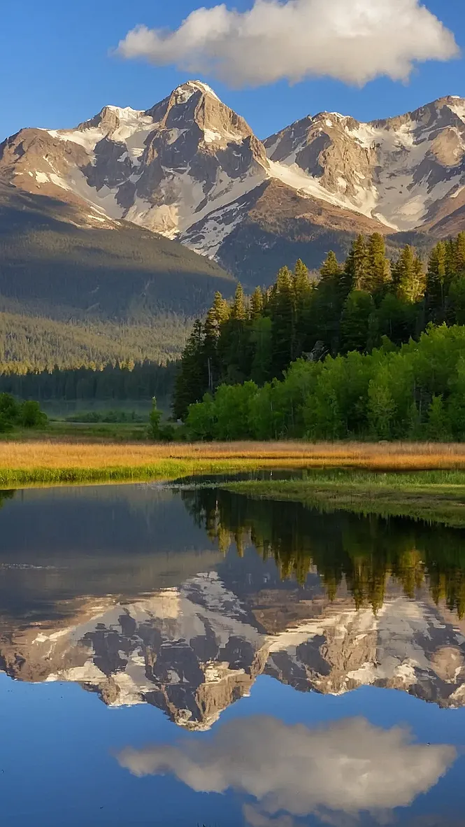 Crimson Sunset Peaks