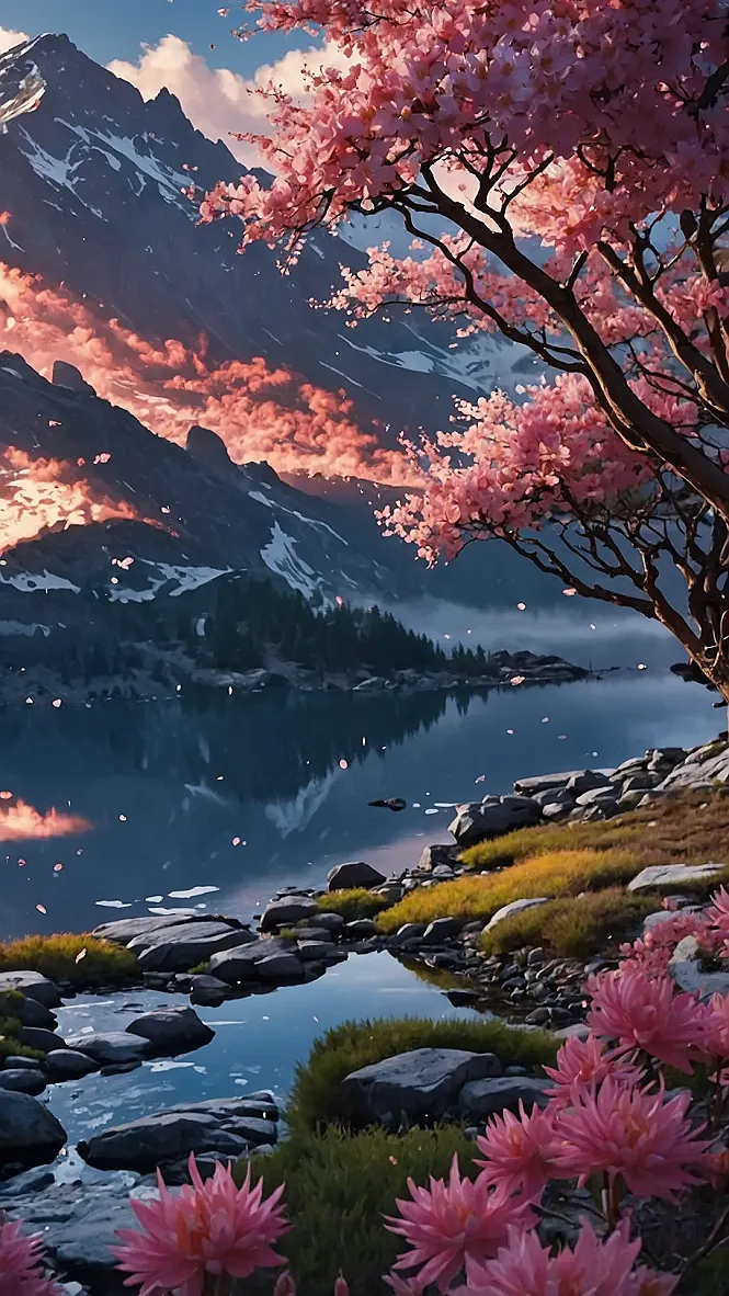 Majestic Sunset Peaks