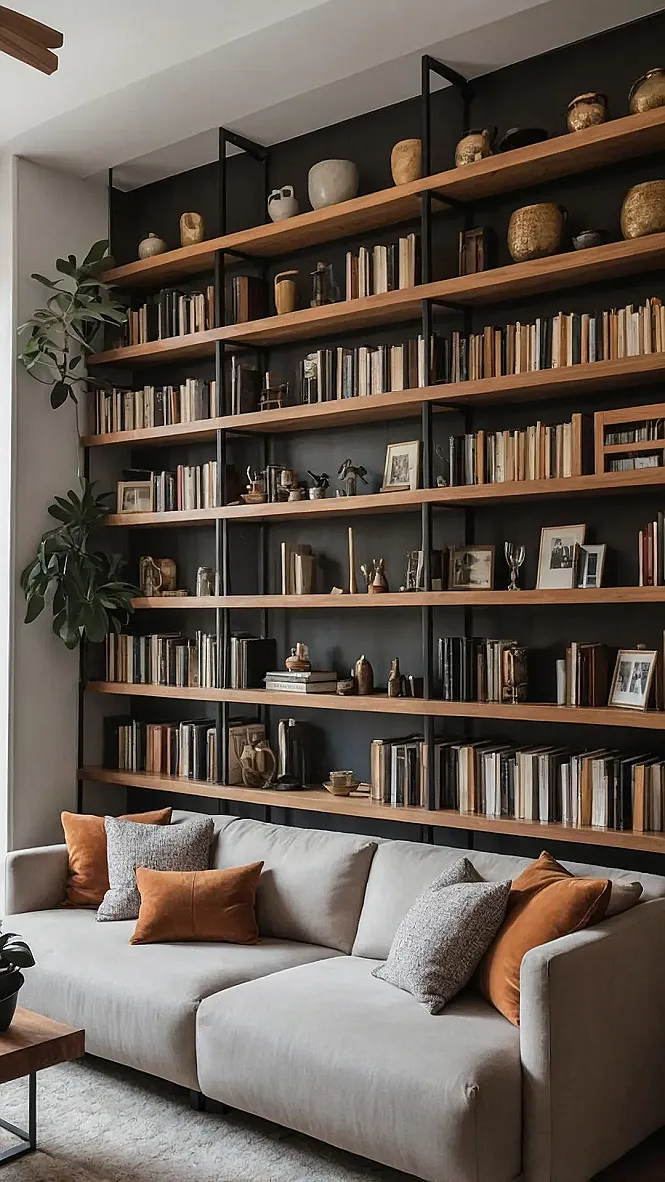 Chic Living Room Cabinetry