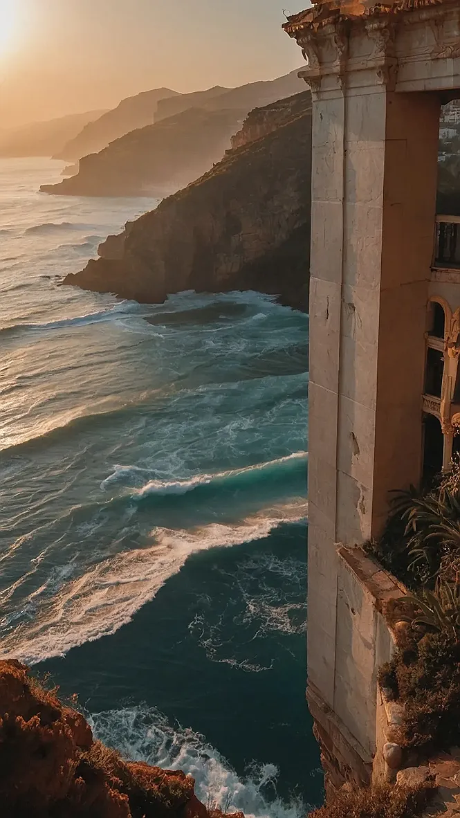 Sunset Symphony on the Cliff's Edge: