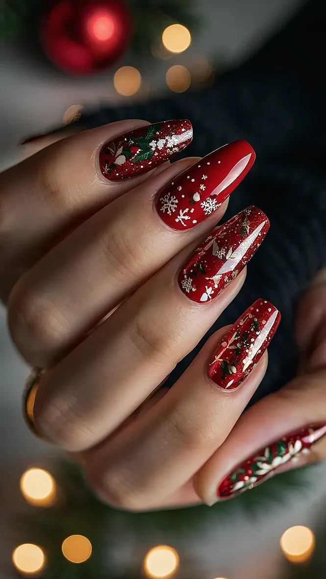 Classy Christmas Nails