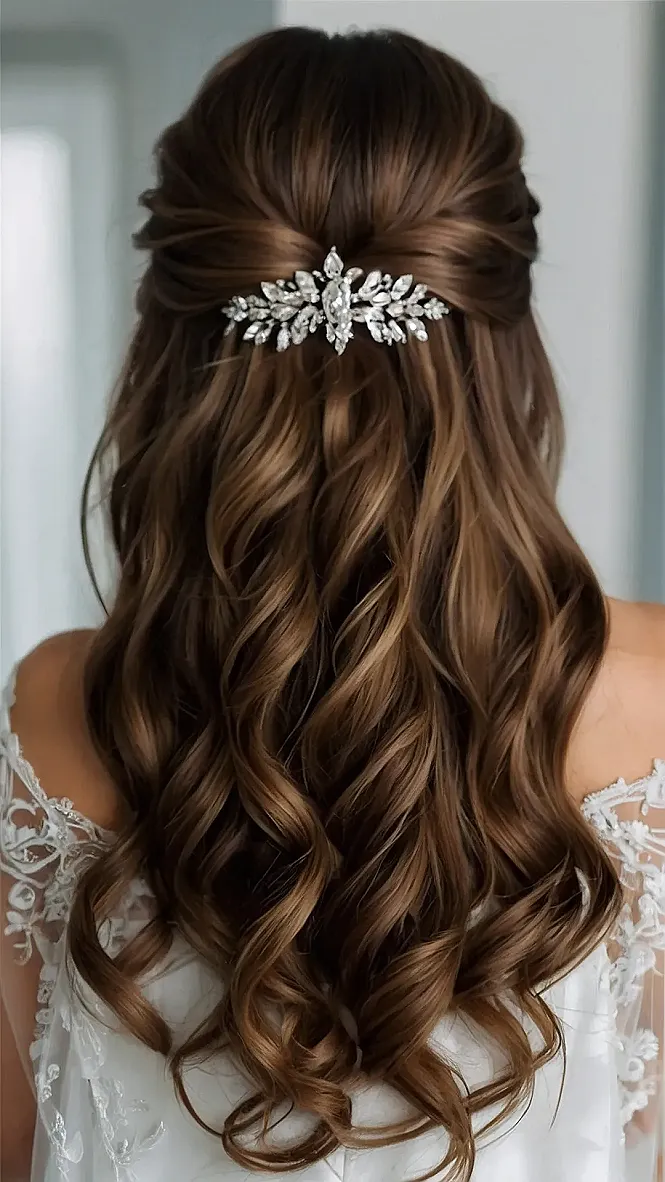 Half-Up, Wow-Factor Wedding Hair