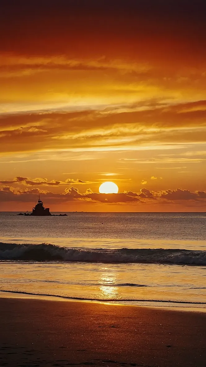 Sun-Kissed Seascape: