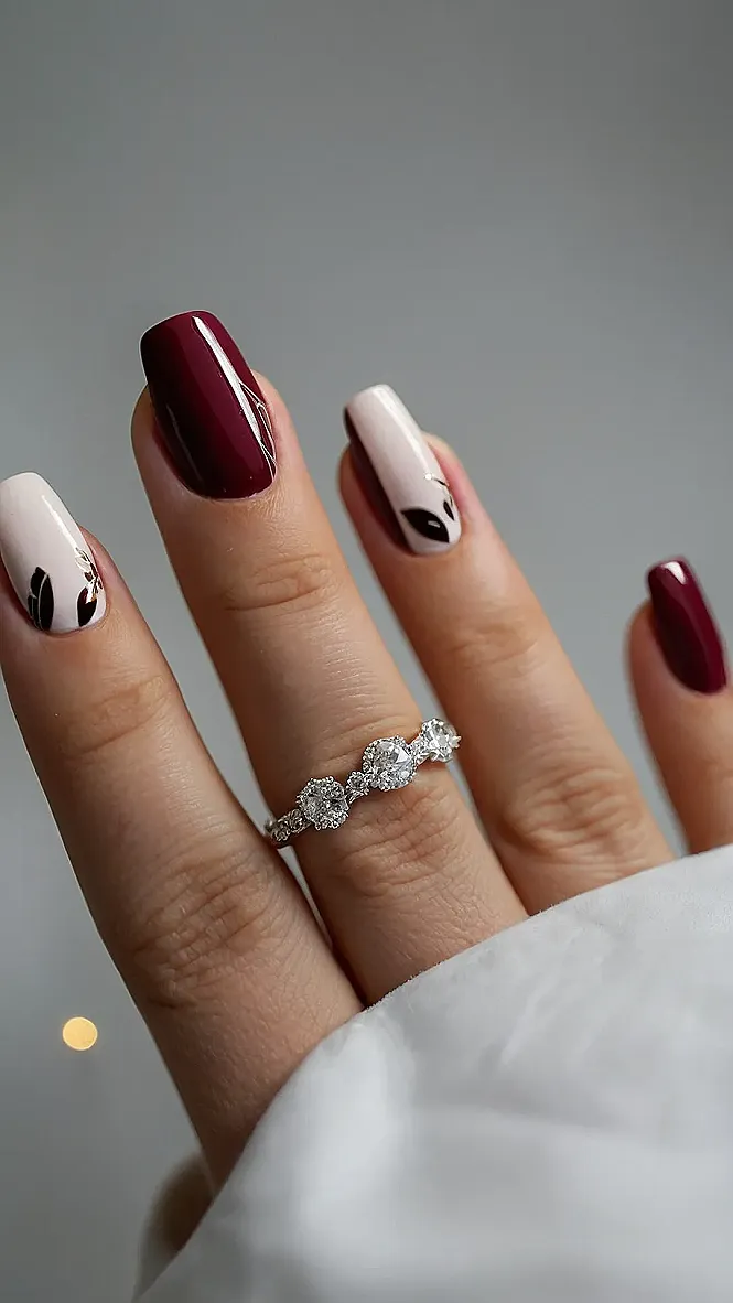 Elegant Burgundy Nails