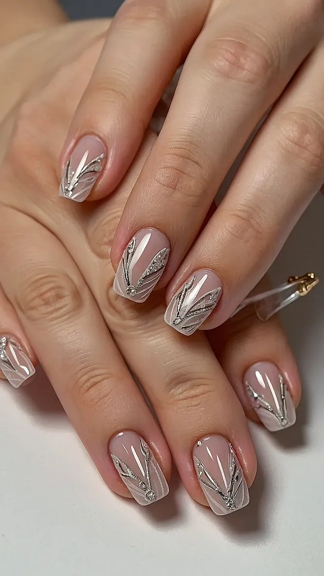 Golden Bloom Manicure