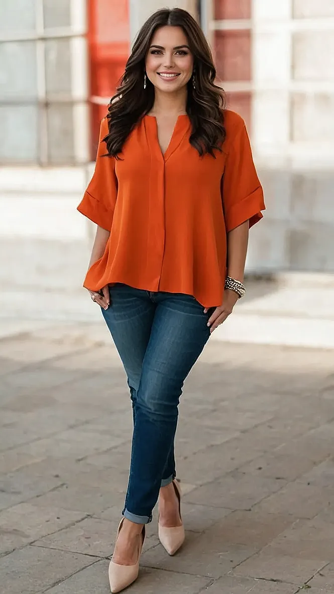 Plus Size Fashion: Rocking the Orange