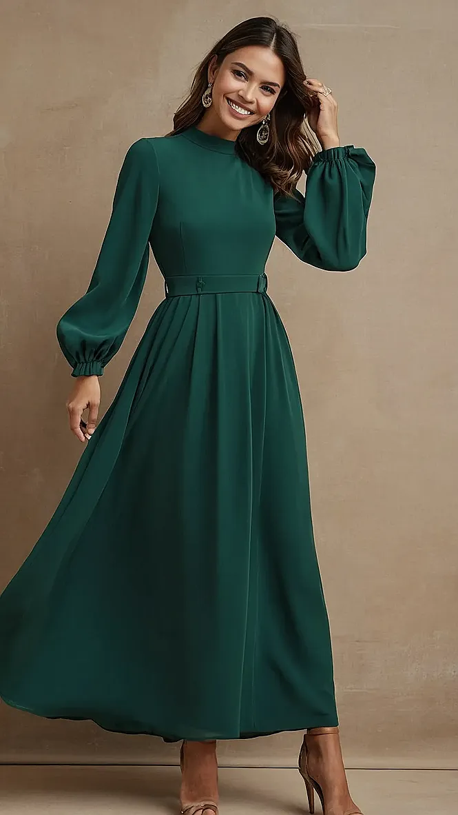 [Title-11]=11. Fall Maxi Dress:  Green with Envy!,