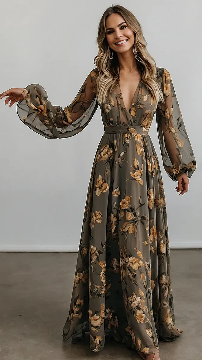 [Title-12]=12. Fall Maxi Dress: The Queen Bee of Autumn,