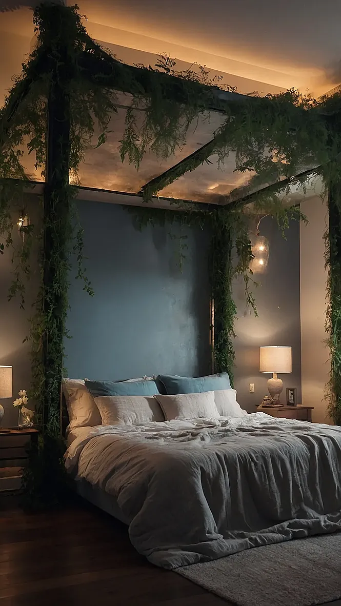 Soft Textures and Dreamy Lighting for a Cozy Bedroom Vibe