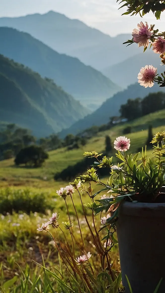 Mountain Morning Bloom: