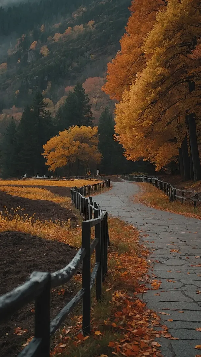 Autumn's Golden Path: