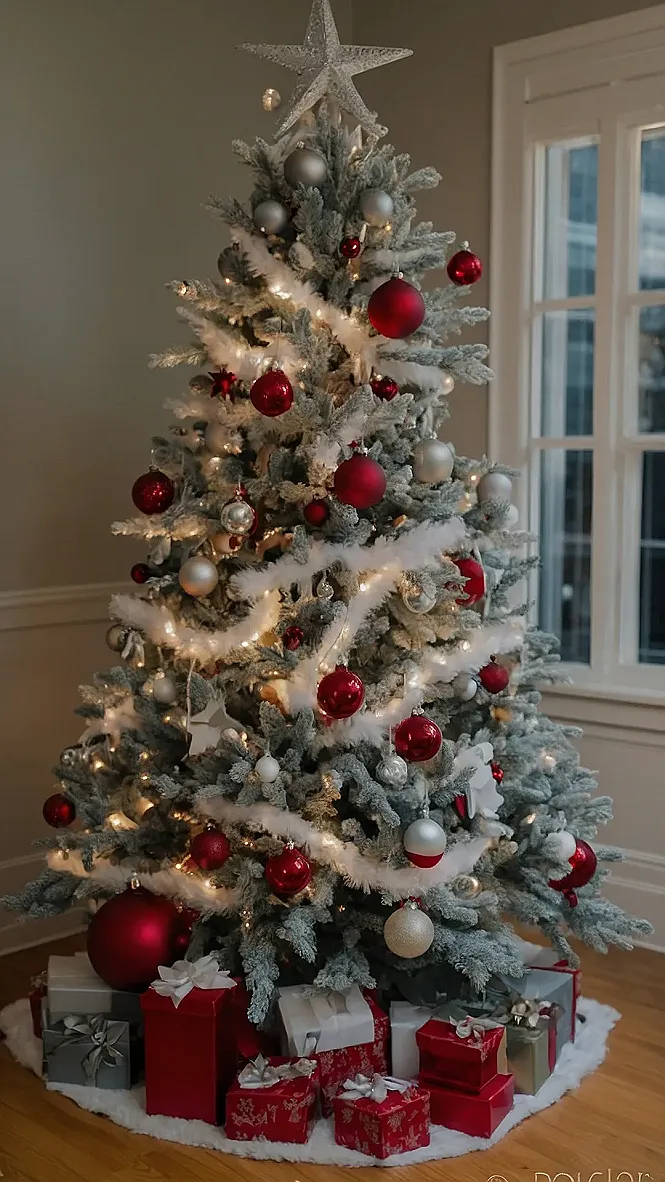 Silver & Red Christmas Glow